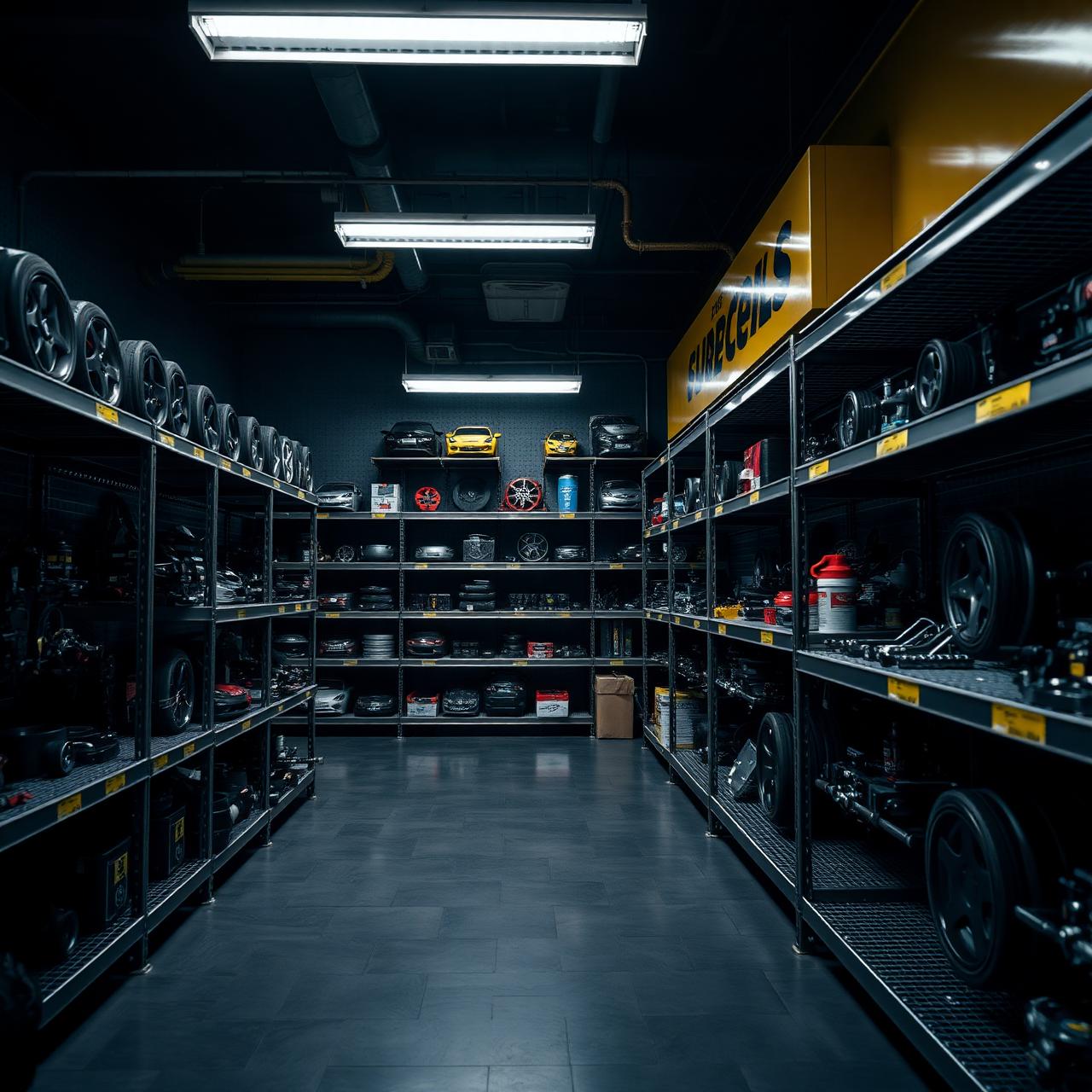 Interior de uma loja Auto Peças Pedreira